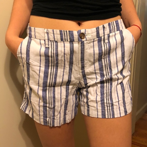 Striped linen shorts - Picture 1 of 4